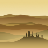 Halloween da sogno desert-landscape